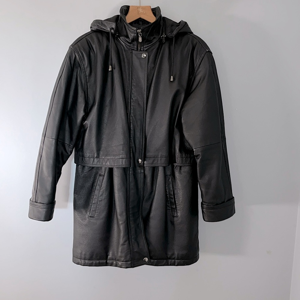 Vintage Sequence Leather Anorak